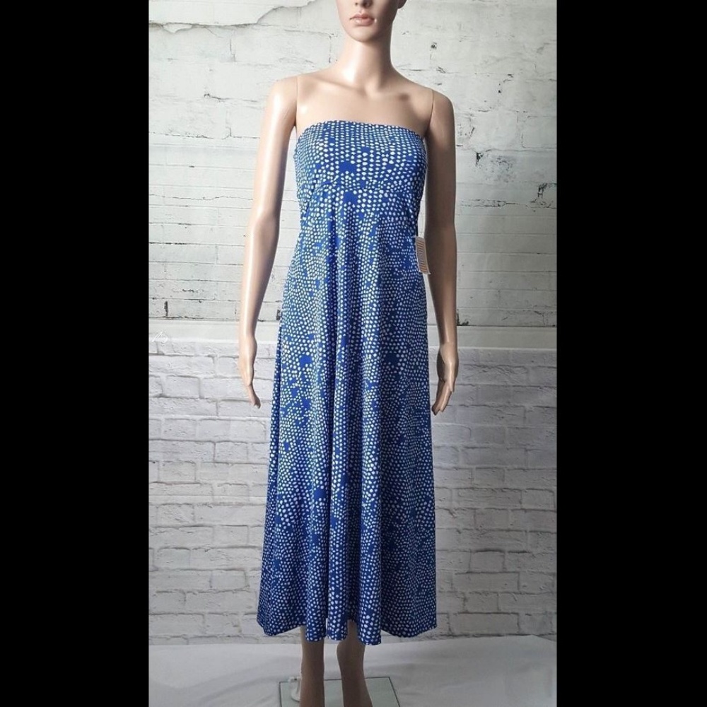 LulaRoe Maxi Blue Dress Size XXS Strapless